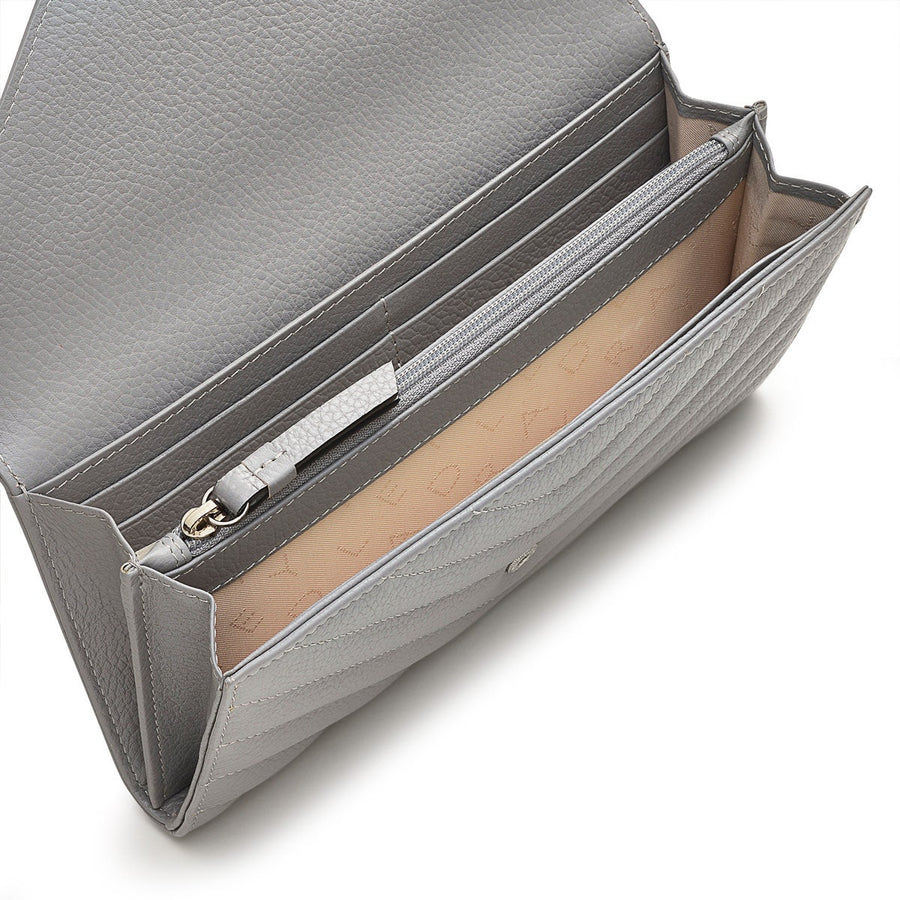 Rowe Avenue Leather Large Flapover Wallet in Cloud Burst - S1350093