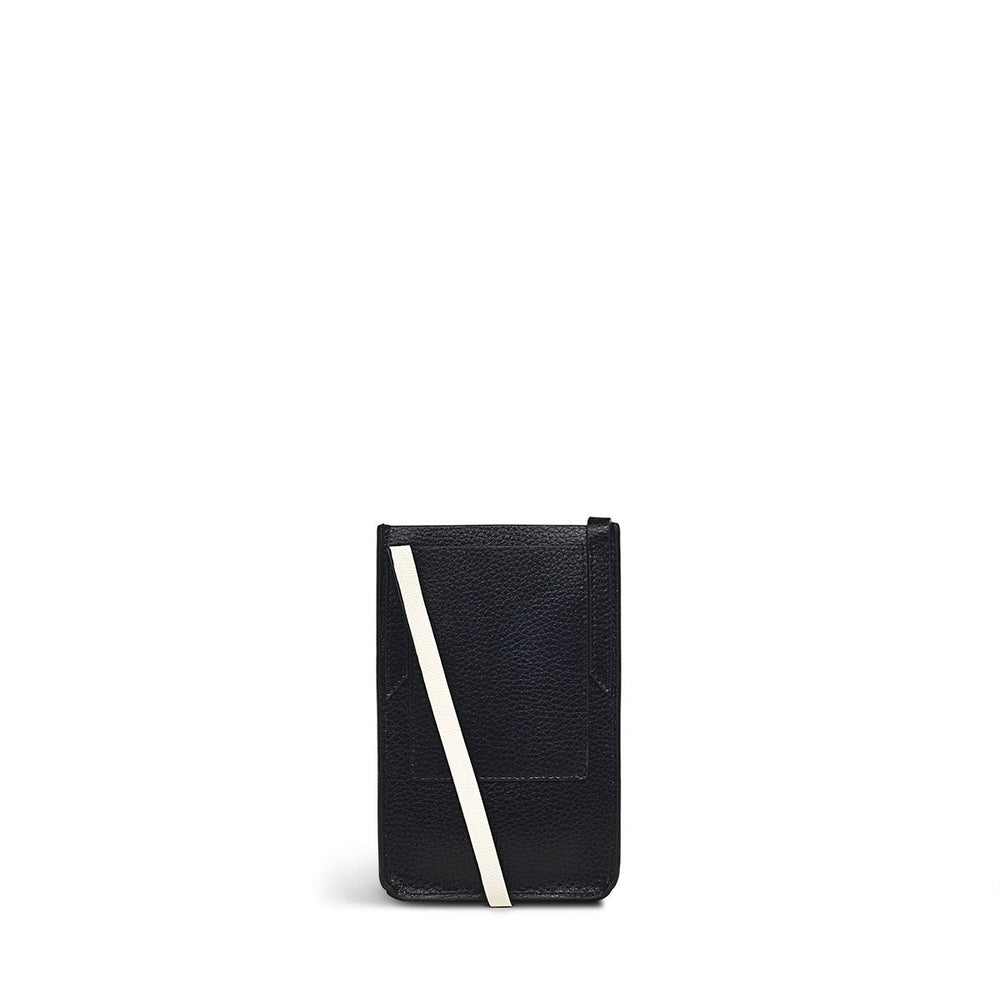 Pimlico Place Leather Medium Phone Crossbody in Black - S1434001