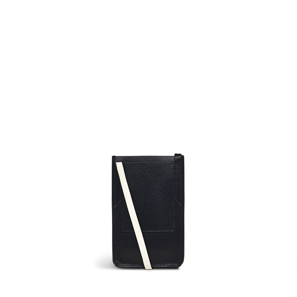 Pimlico Place Leather Medium Phone Crossbody in Black - S1434001