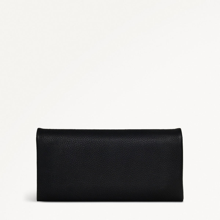Mallow Street Leather Large Flapover Wallet in Black - S1872001