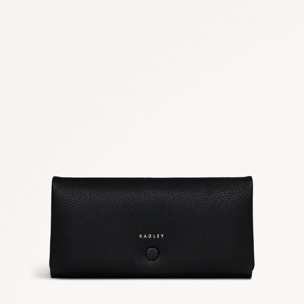 Mallow Street Leather Large Flapover Wallet in Black - S1872001