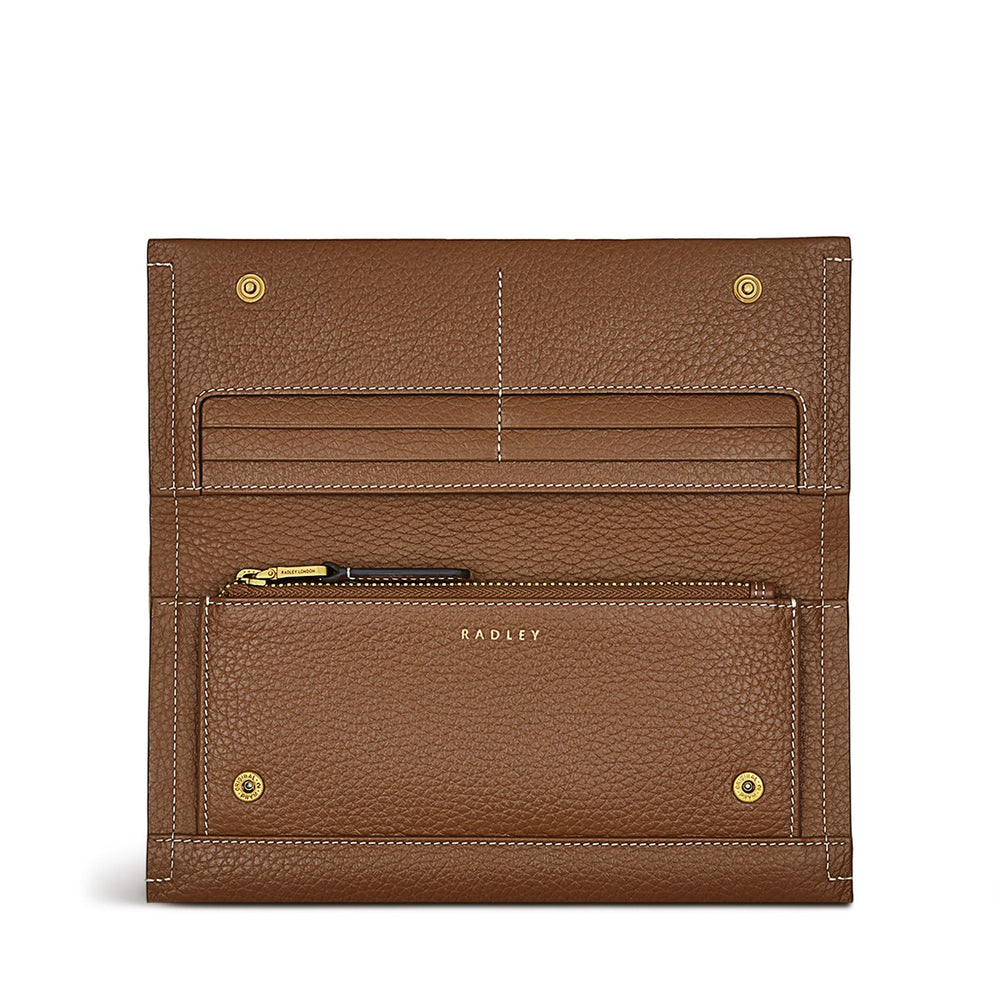 OAK STREET LARGE FLAPOVER PURSE SADDLE