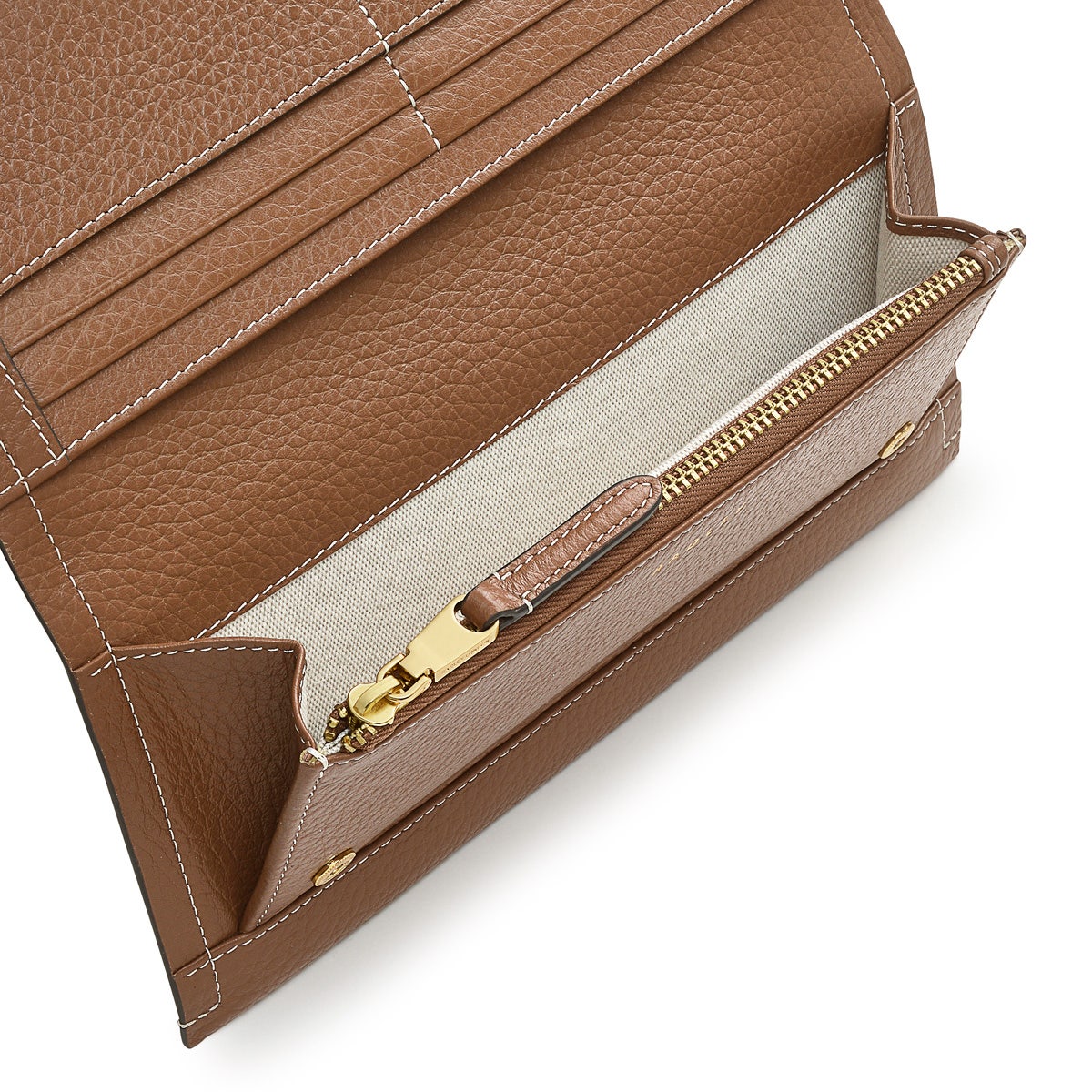 OAK STREET LARGE FLAPOVER PURSE SADDLE