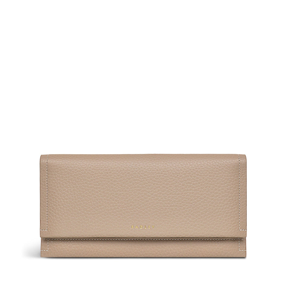 Oak Street Leather Large Flapover Wallet in Silt - S1882266