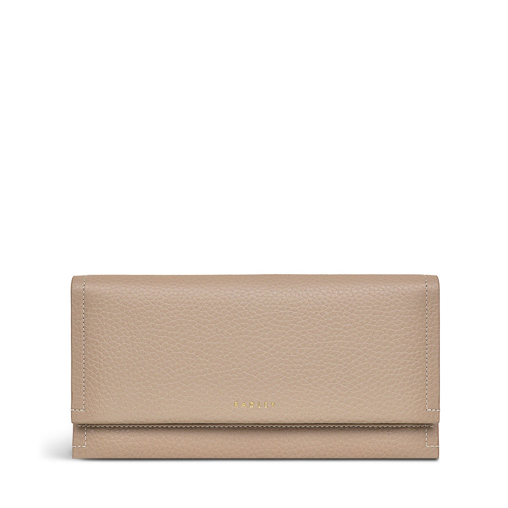 Oak Street Leather Large Flapover Wallet in Silt - S1882266