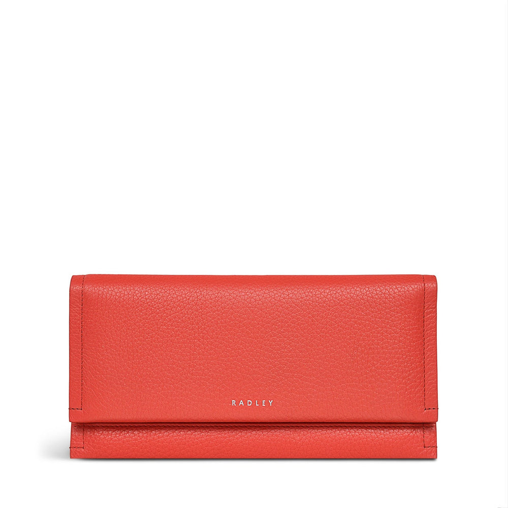 Oak Street Leather Large Flapover Wallet in Lava - S1884625