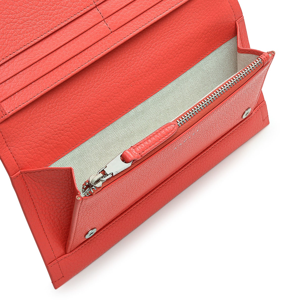Oak Street Leather Large Flapover Wallet in Lava - S1884625