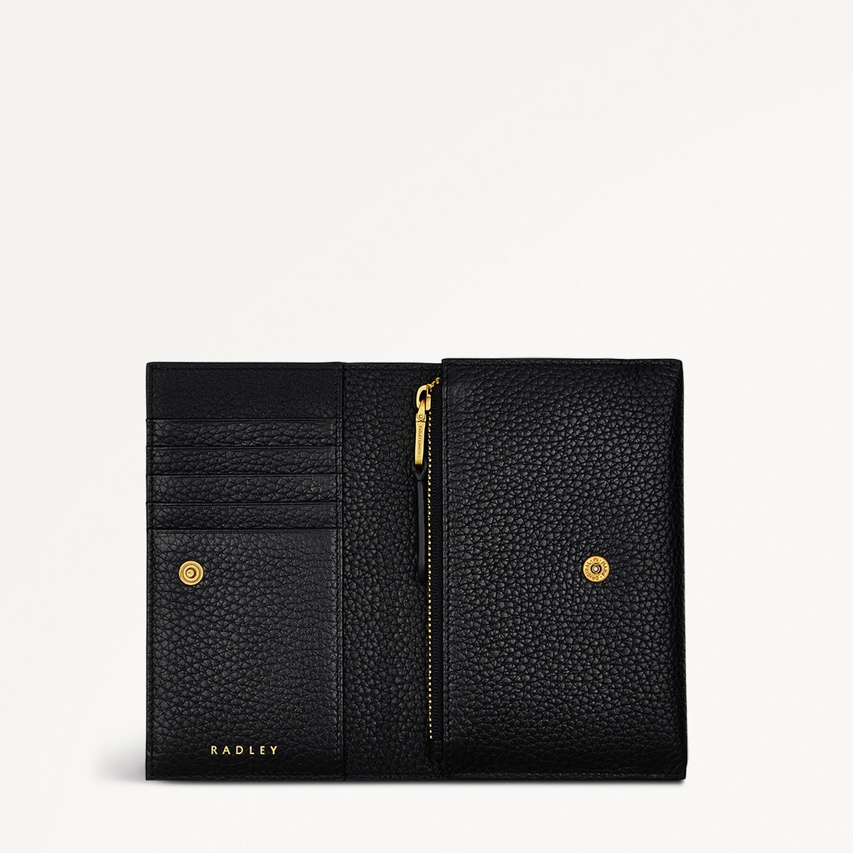 OAK STREET MEDIUM FLAPOVER PURSE BLACK