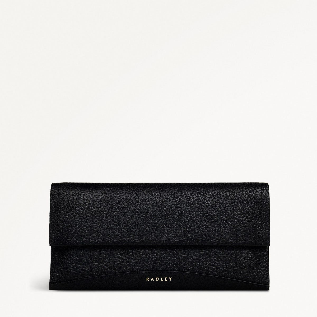 The Chancery Leather Large Flapover Wallet in Black - S1939001