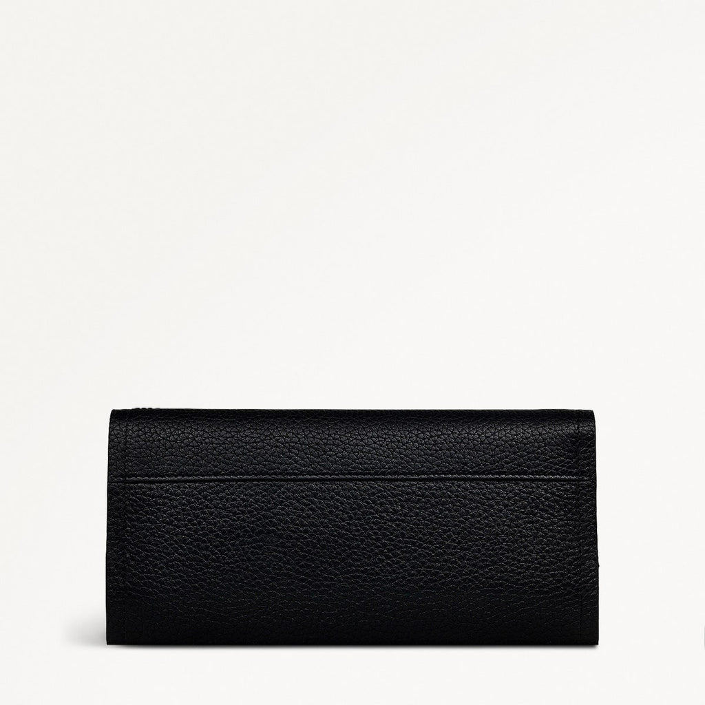 The Chancery Leather Large Flapover Wallet in Black - S1939001