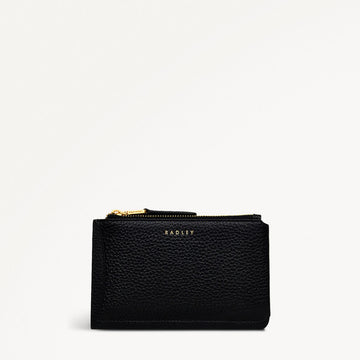 The Chancery Leather Medium Ziptop Coin Purse in Black - S1940001