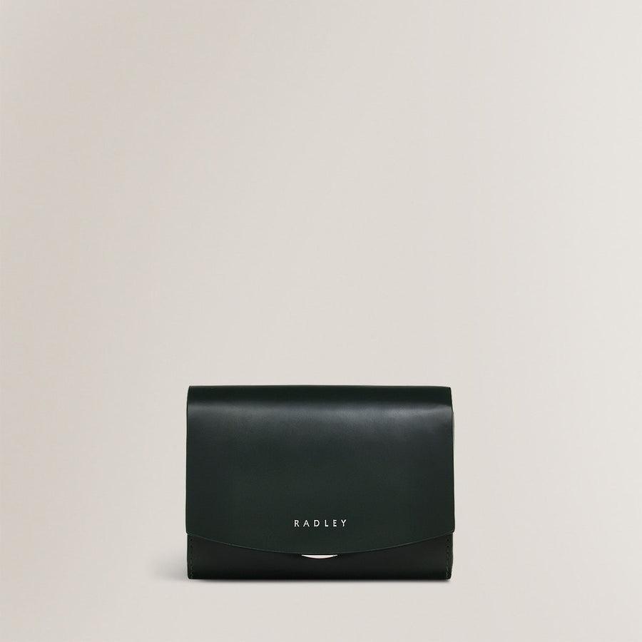 Albert Road Leather Medium Flapover Wallet in Racing Green - S1957302