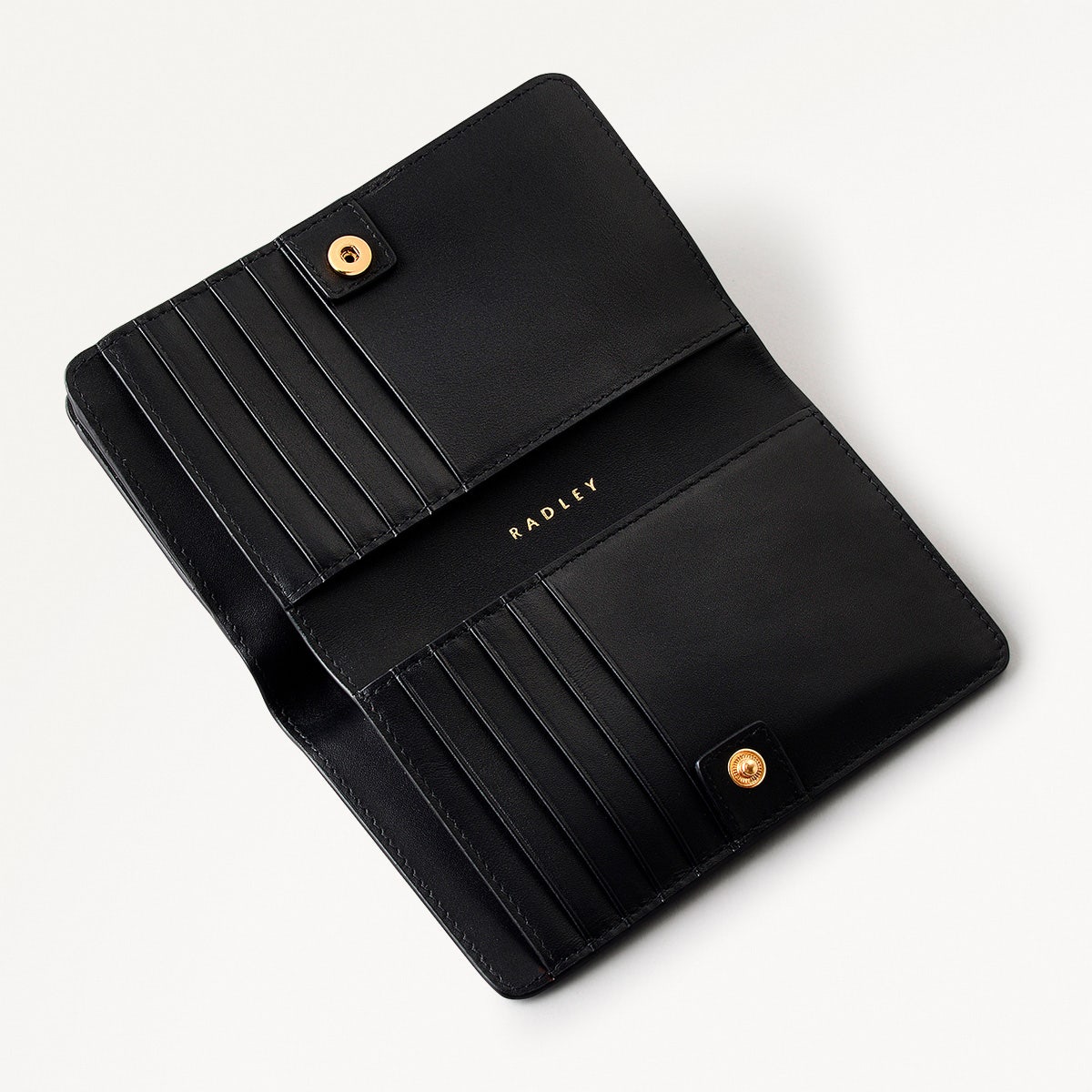 Mount Row Leather Medium Bifold Wallet in Black - S1969001