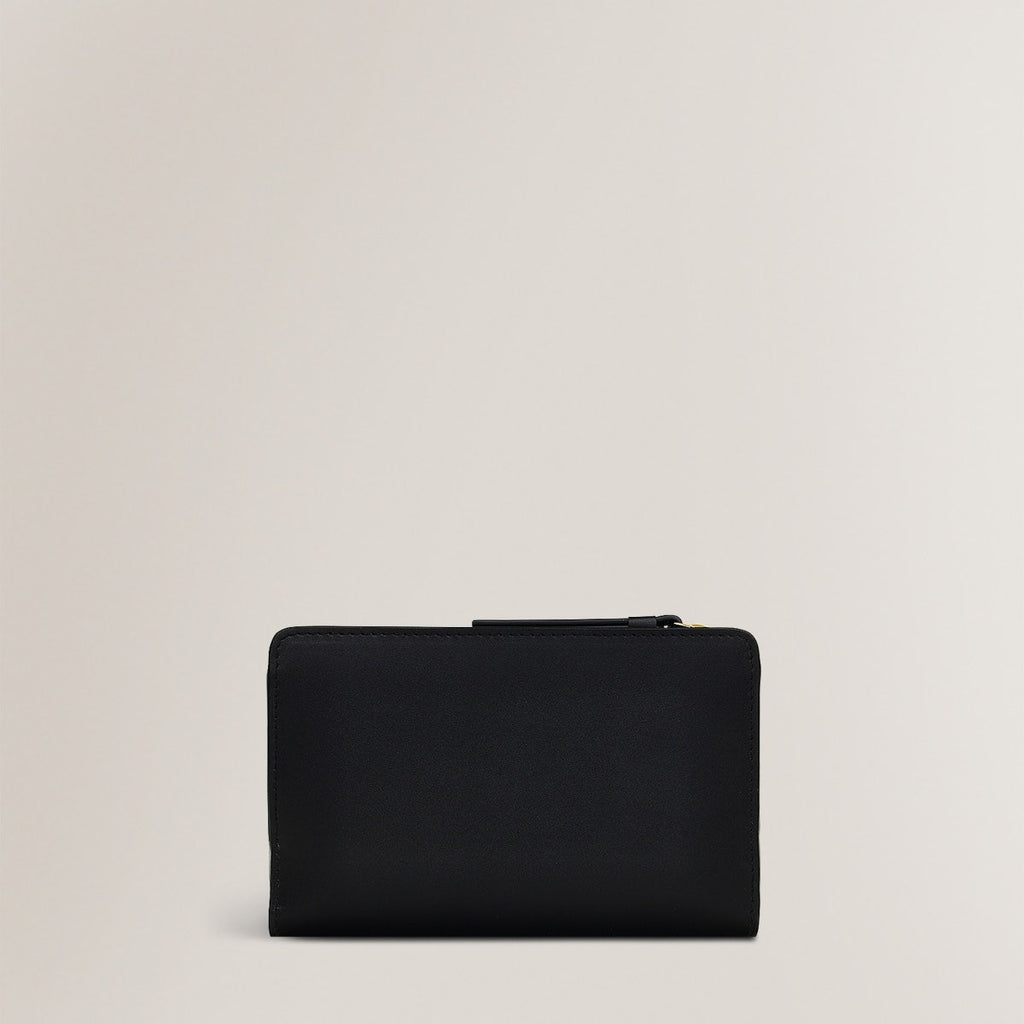 Two Turtle Doves Leather Medium Bifold Wallet in Black - S1972001