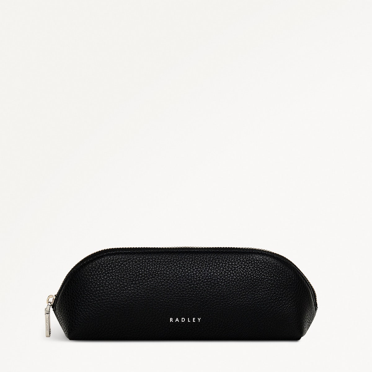 Commute Street Leather Medium Ziptop Pencil Case in Black - S1986001