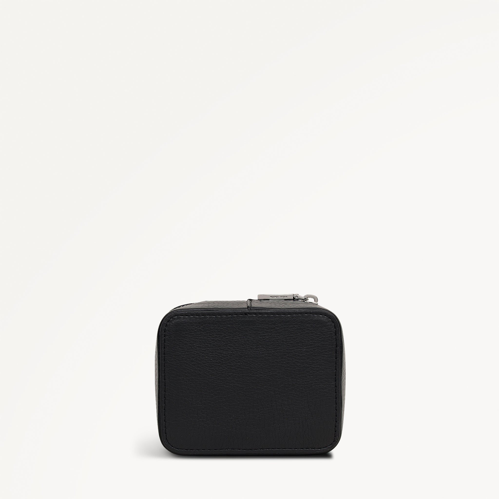 Commute Street Leather Small Zip Around Jewellery Pouch in Black - S1989001