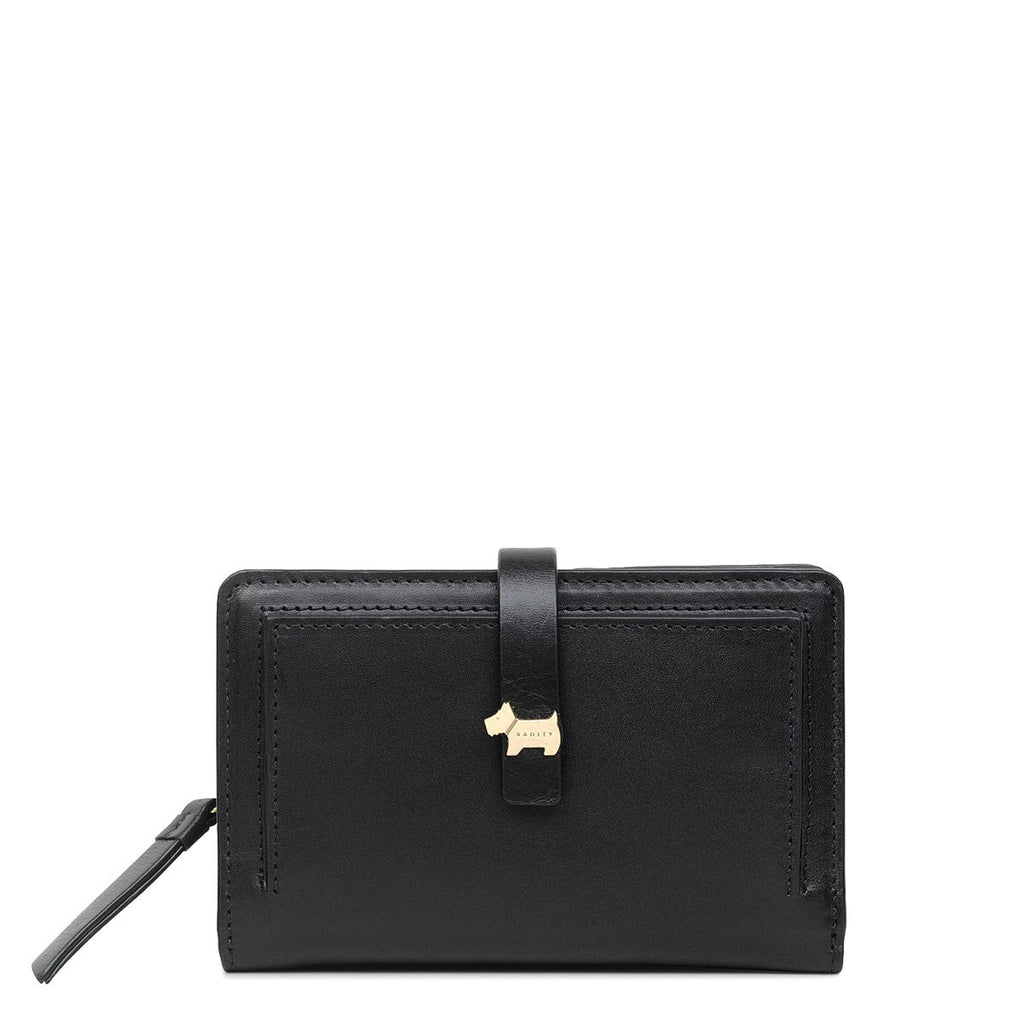 Newick Road Leather Medium Bifold Wallet in Black - S2058001