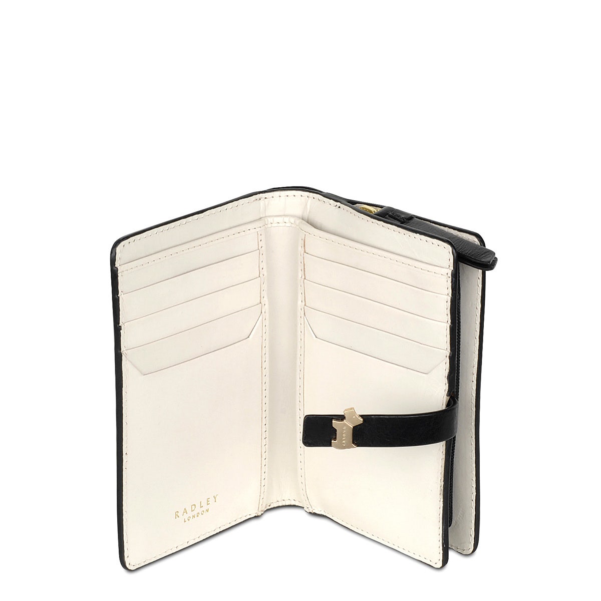 Newick Road Leather Medium Bifold Wallet in Black - S2058001