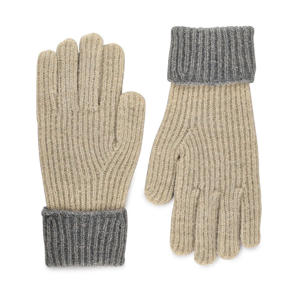 Knitters Lane Fabric Knitted Glove in Pumice - S2204065