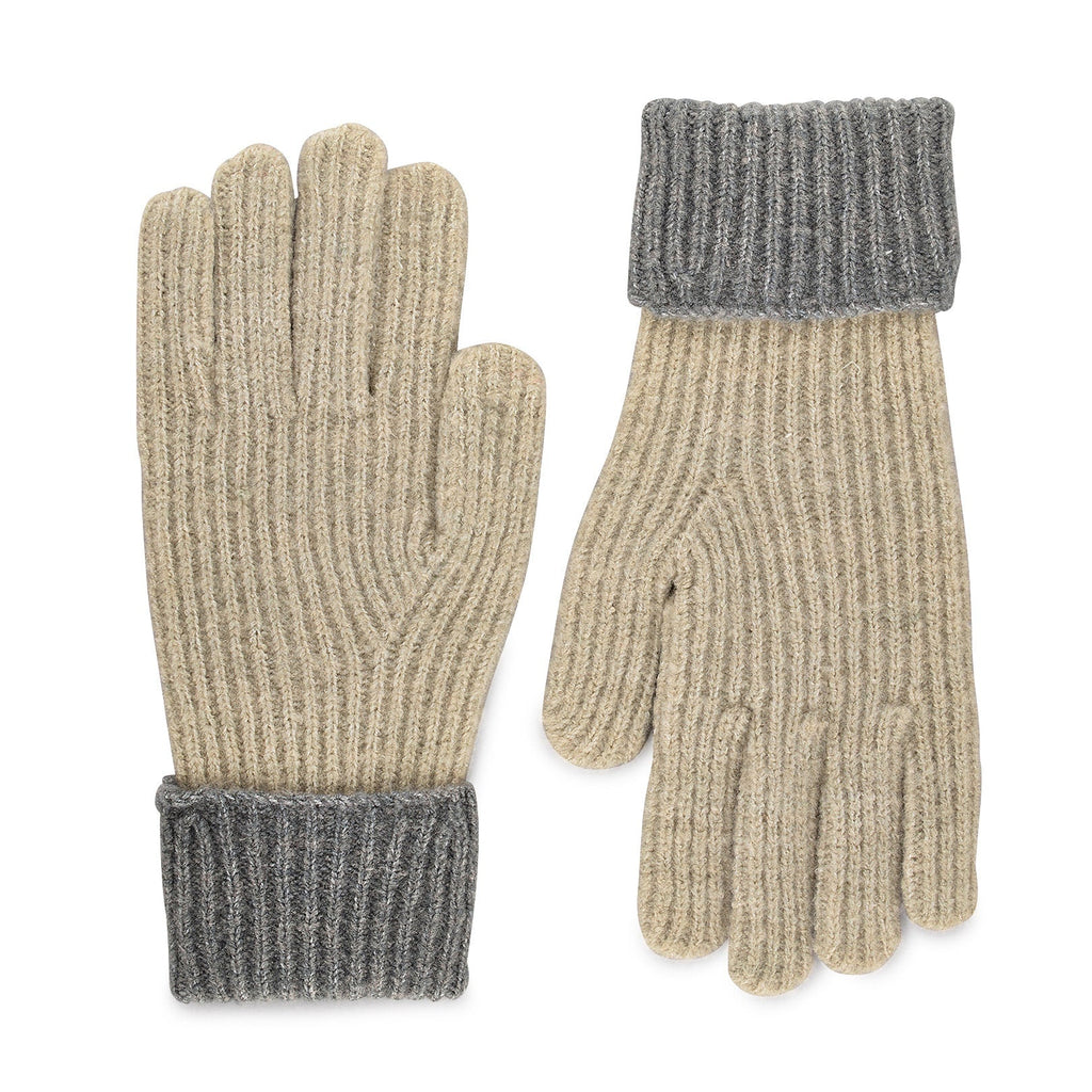 Knitters Lane Fabric Knitted Glove in Pumice - S2204065