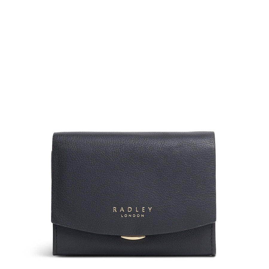 Albert Road Leather Medium Flapover Wallet in Black - S5211001