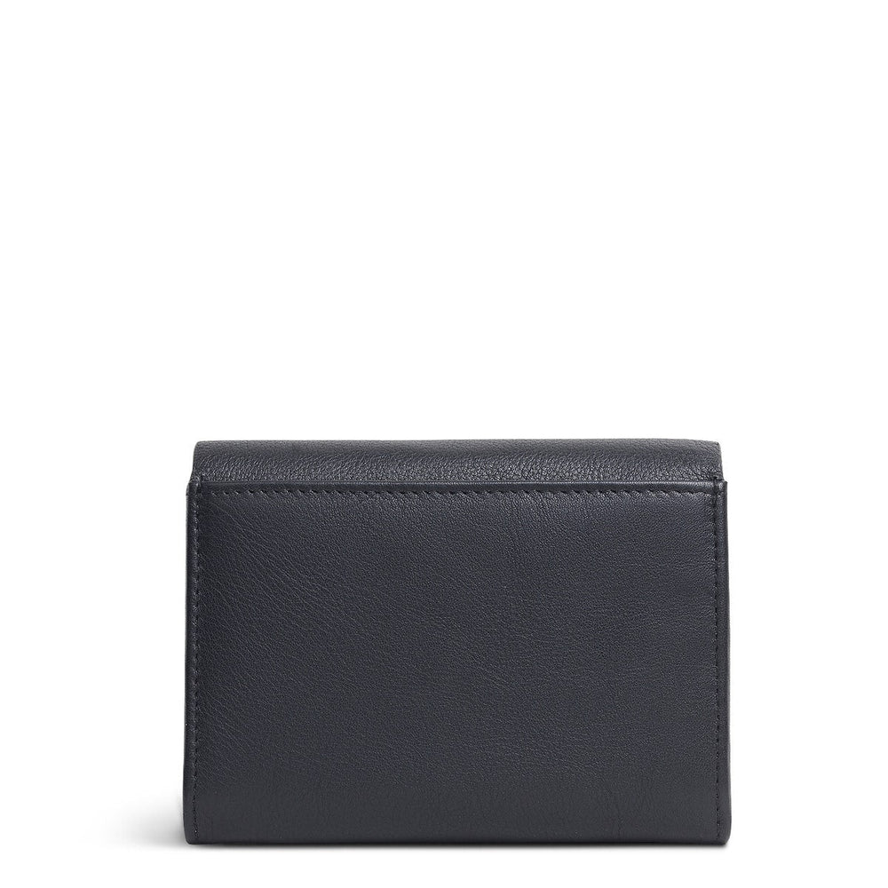 Albert Road Leather Medium Flapover Wallet in Black - S5211001