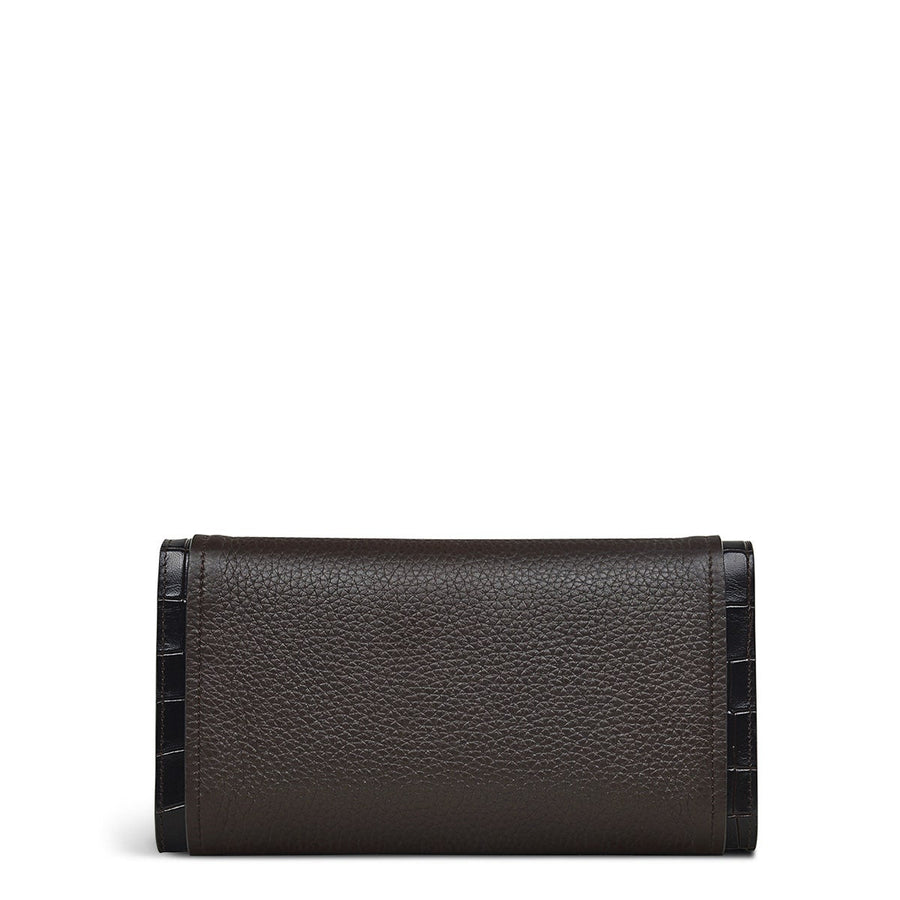 Baylis Road 2.0 Leather Large Flapover Wallet in Dark Oak - S7330209
