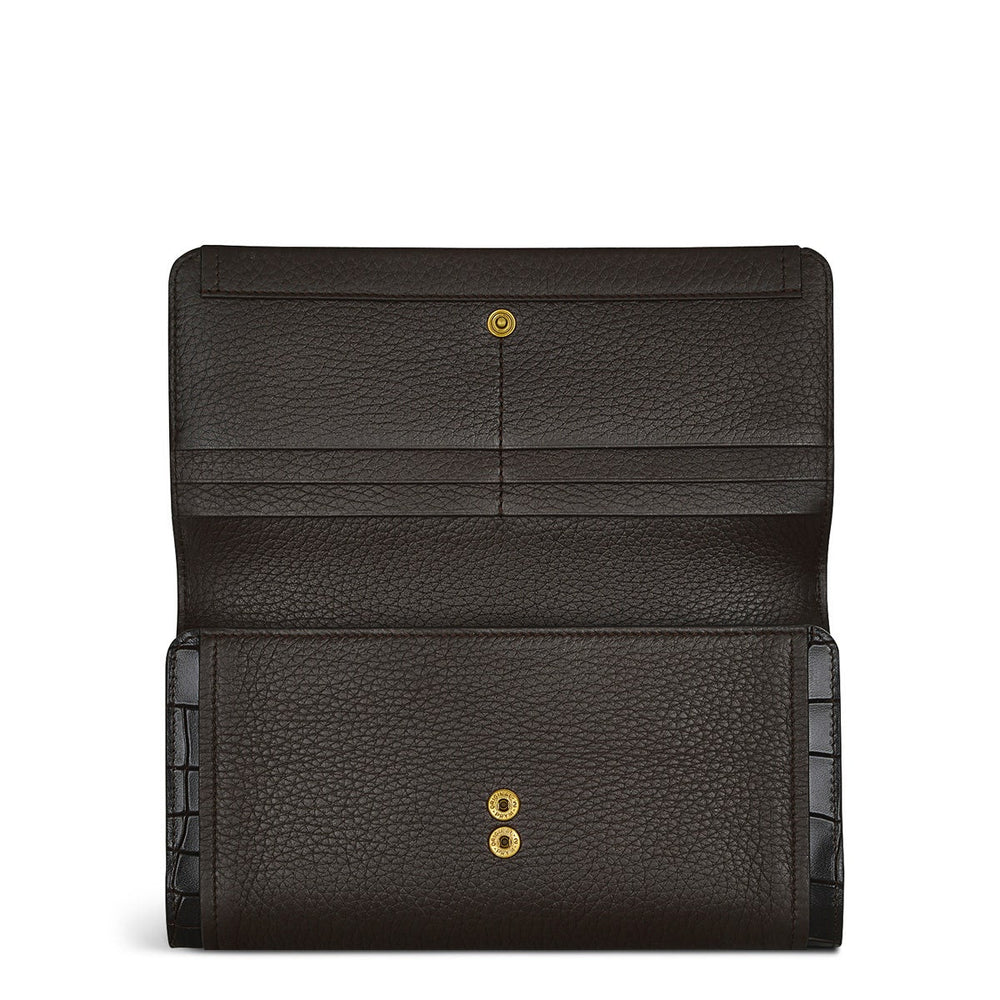 Baylis Road 2.0 Leather Large Flapover Wallet in Dark Oak - S7330209