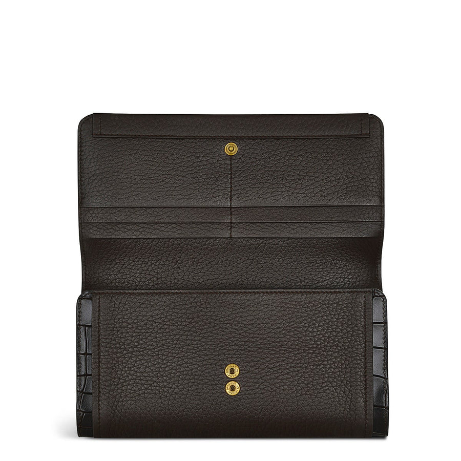 Baylis Road 2.0 Leather Large Flapover Wallet in Dark Oak - S7330209
