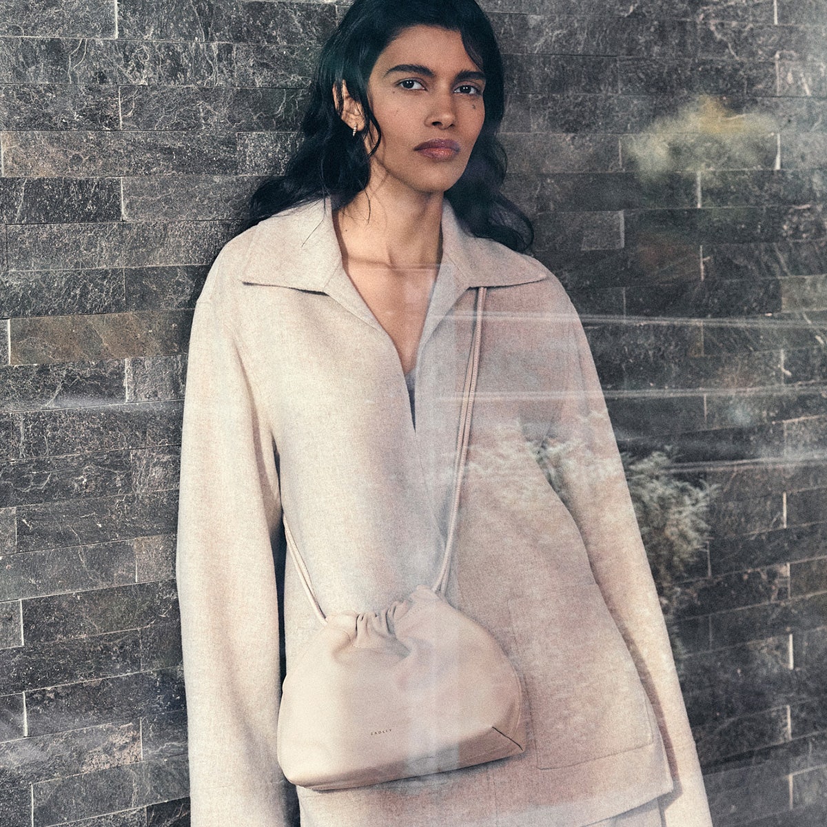 BLAKE MEWS MEDIUM OPEN TOP CROSS BODY STONE