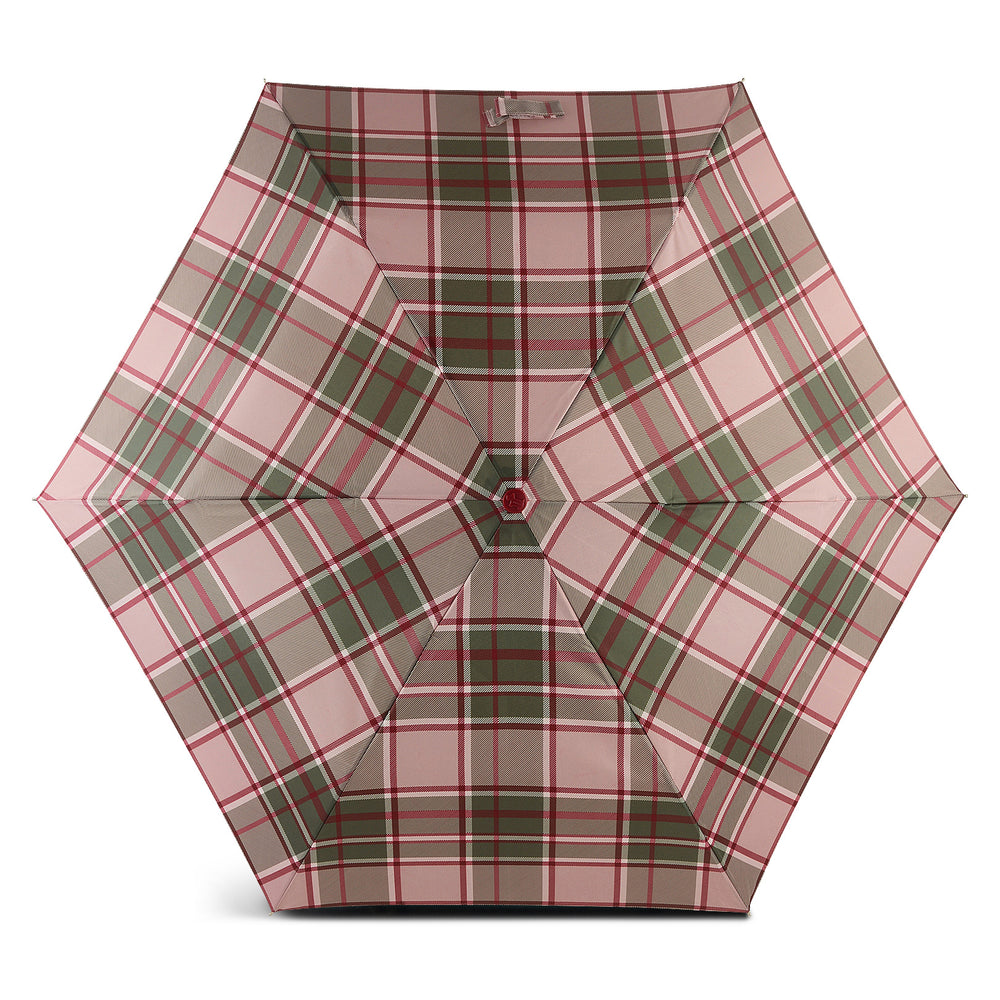 Autumn Check Responsible Handbag Umbrella in Racing Green - U2530302