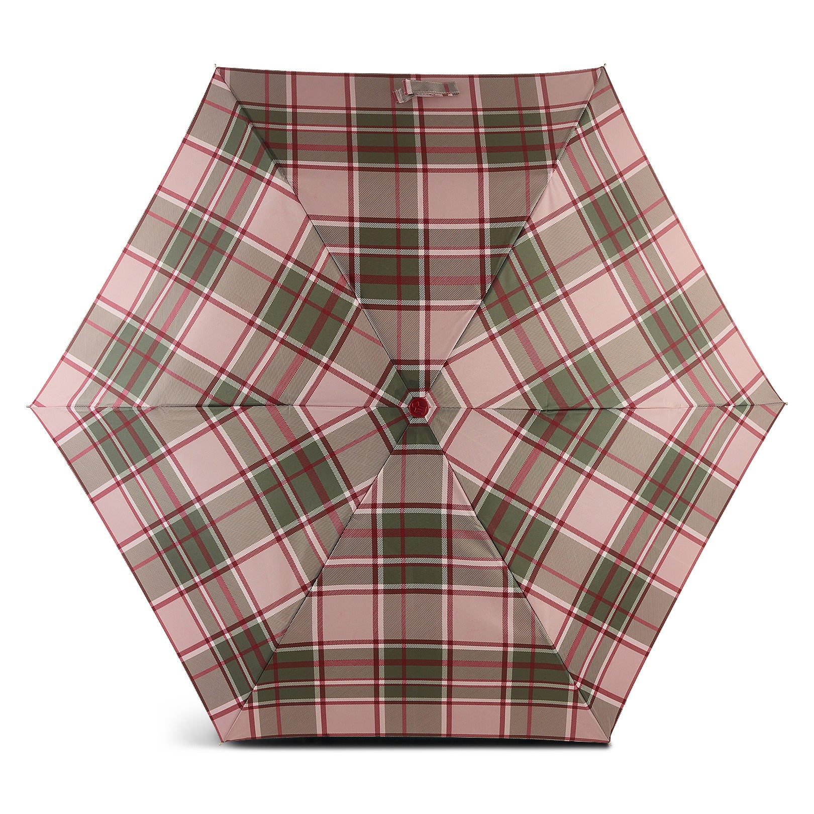 Autumn Check Responsible Handbag Umbrella in Racing Green - U2530302