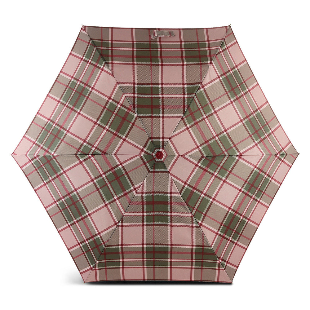 Autumn Check Responsible Handbag Umbrella in Racing Green - U2530302