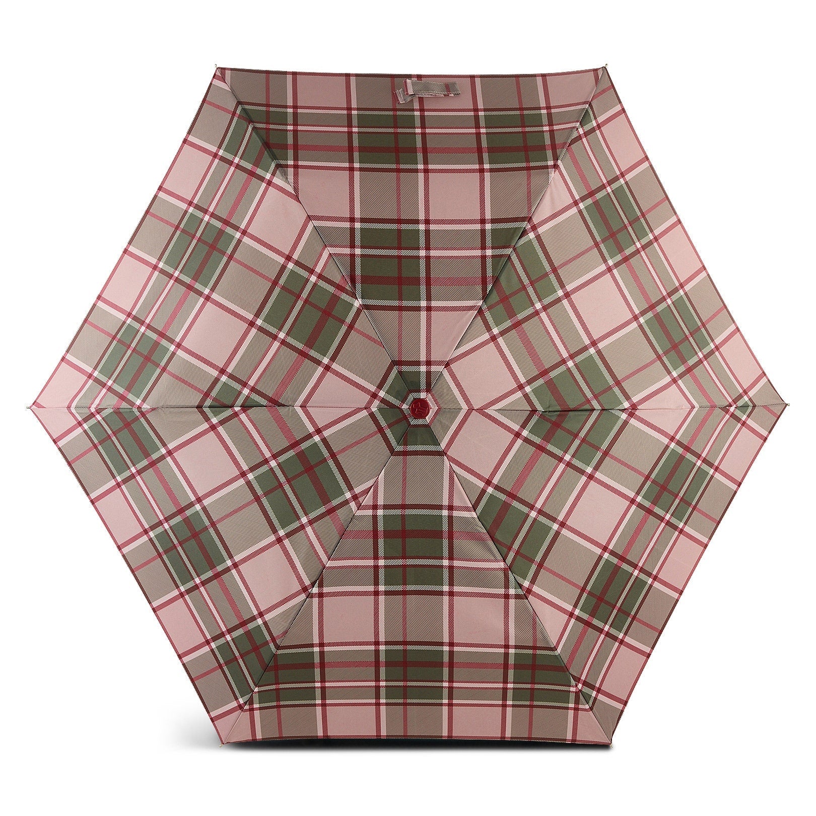 Autumn Check Responsible Handbag Umbrella in Racing Green - U2530302