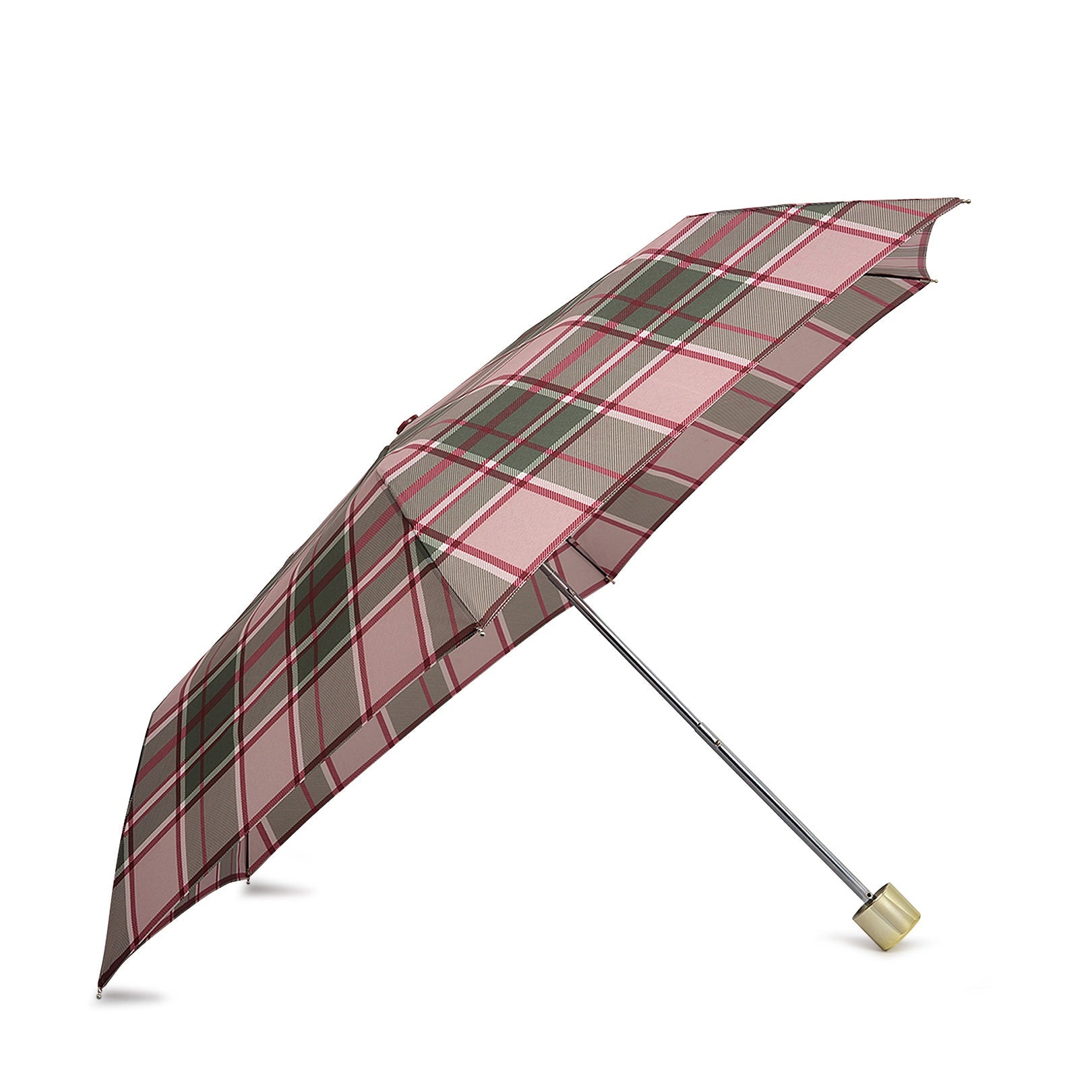 Autumn Check Responsible Handbag Umbrella in Racing Green - U2530302
