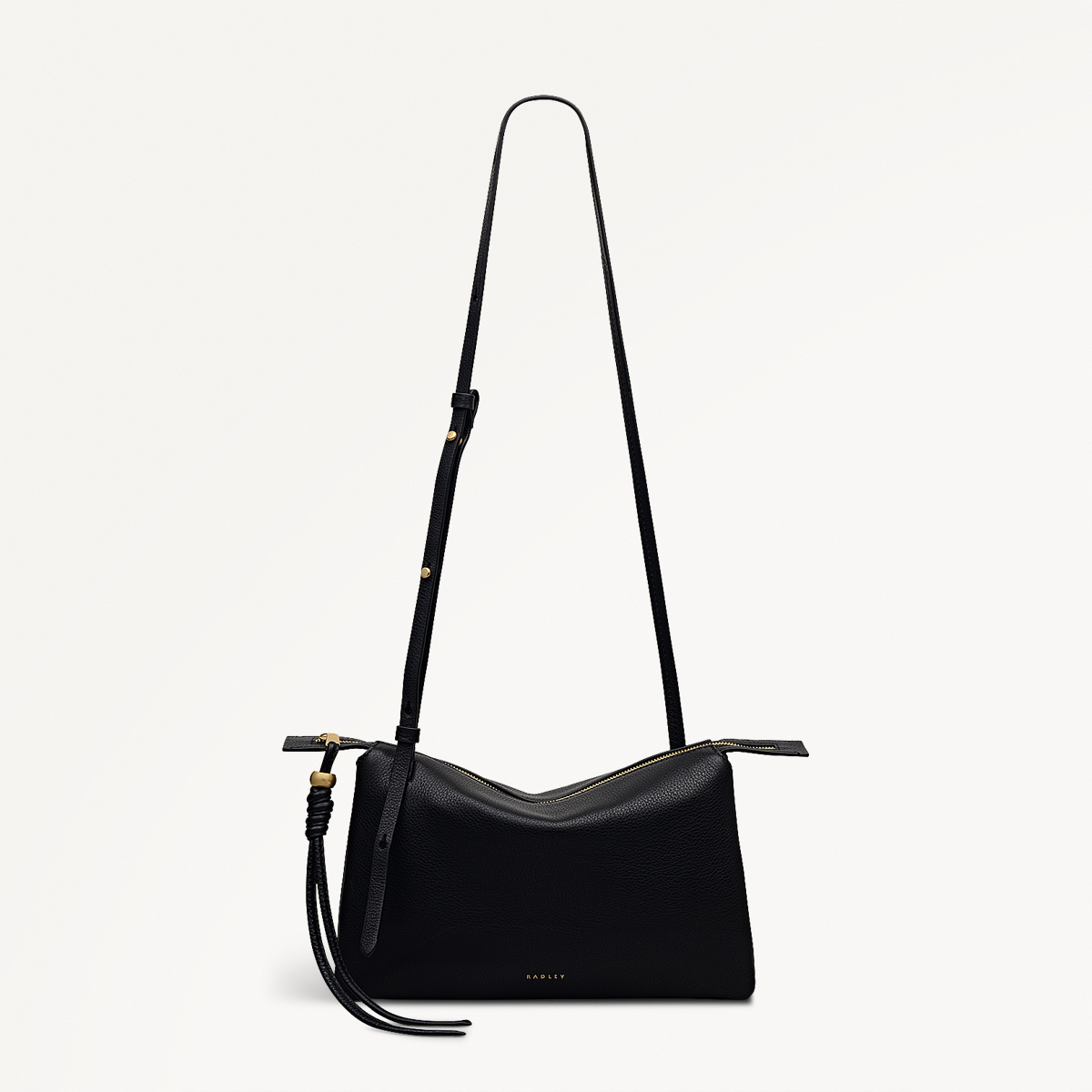 The Romilly Medium Ziptop Cross Body Black