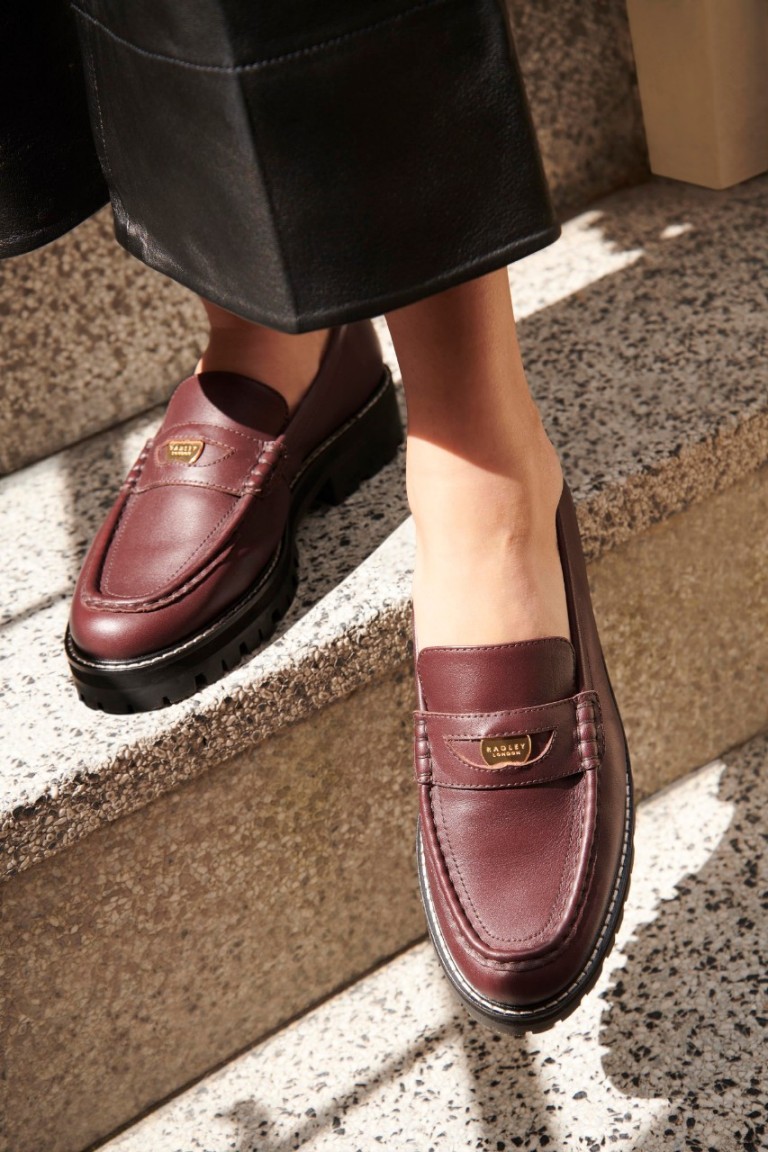 Burgundy loafers womens uk online